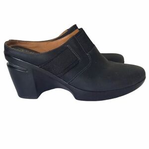 Cole Haan x Nike Air Leather Wedge Mule Clog Slide Platform Shoe Comfort Vintage